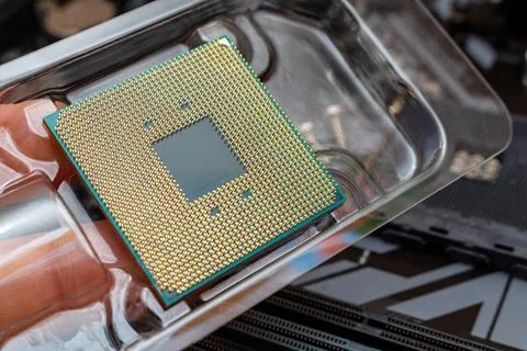 Powerful CPU for a personal computer. The process computer maintenance upgrad Foto stock