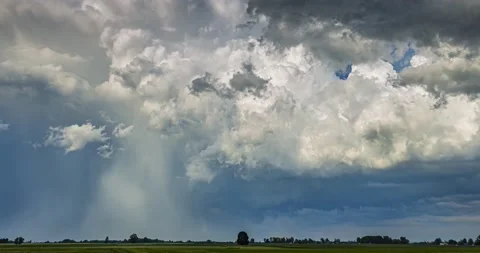 Powerful cumulonimbus clouds eksploading in the sky Stock Footage 140202381