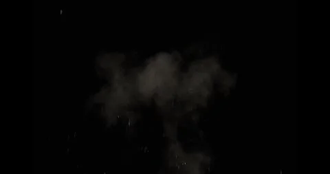 Powerful Debris Explosion VFX Overlay Against Black 库存影片 334097782