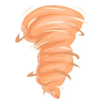 Powerful destructive sand tornado spinning, natural disaster concept Stock Illustration