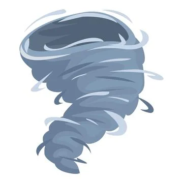 Powerful destructive tornado rotating, natural disaster illustration 库存插图