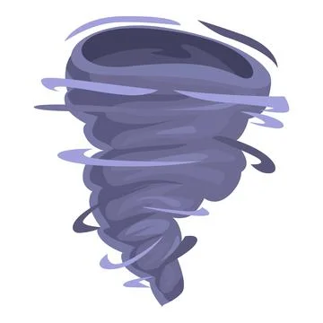 Powerful destructive tornado rotating, natural disaster illustration 库存插图