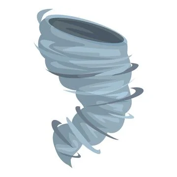 Powerful destructive tornado rotating, natural disaster illustration 库存插图