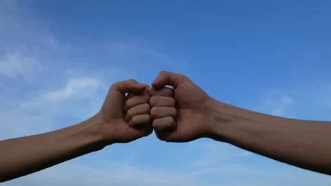 A powerful display of friendship and teamwork. Stock Footage 307528715