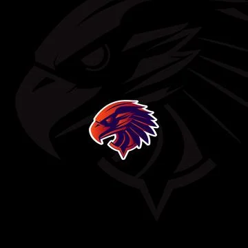 Powerful eagle head logo Stock Illustration