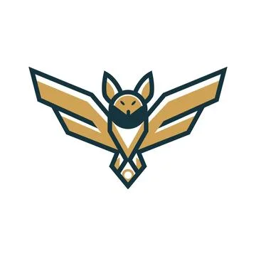 Powerful Eagle Wings Emblem Representing Strength, Freedom and Technology Stock Illustration