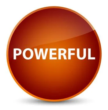 Powerful elegant brown round button Stock Illustration