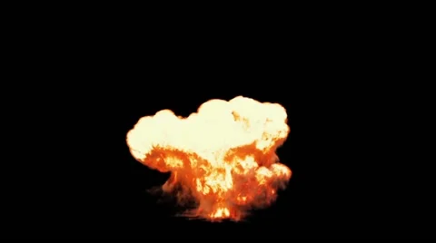 Powerful Explosion with alpha channel Stock Footage 57320058
