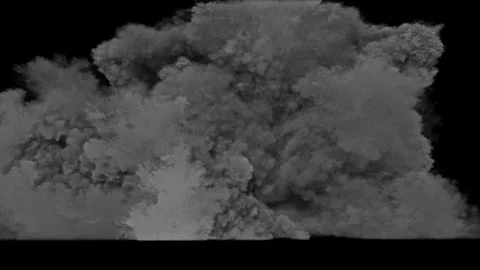 Powerful explosion creating a massive smoke cloud 스톡 동영상 347147312
