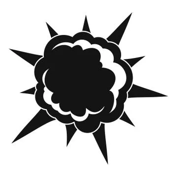 Powerful explosion icon, simple style Stock Illustration