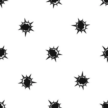 Powerful explosion pattern seamless black Illustrazione stock
