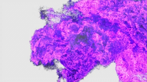 A powerful explosion of purple fire followed by a swirl Stock Footage 274640116