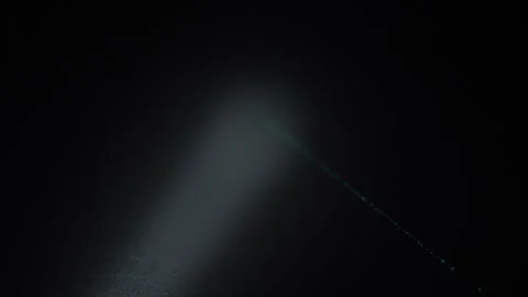 Powerful flashlight cuts Ukrainian night sky during Russian drone attack Stockbeeldmateriaal 325818695
