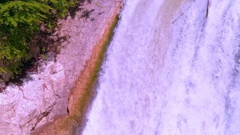 Powerful flow of falling water Stock Footage 234963456