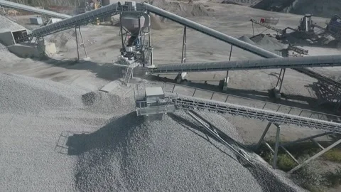 Powerful granite crushing technique Stock Footage 202060365