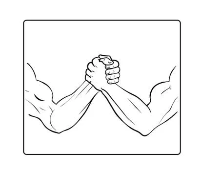 Powerful handshake Stock-Illustration