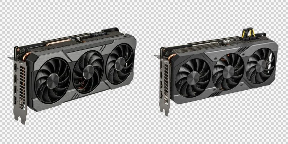 Powerful high performance computer graphics processing unit for gaming and .. Stock Photos