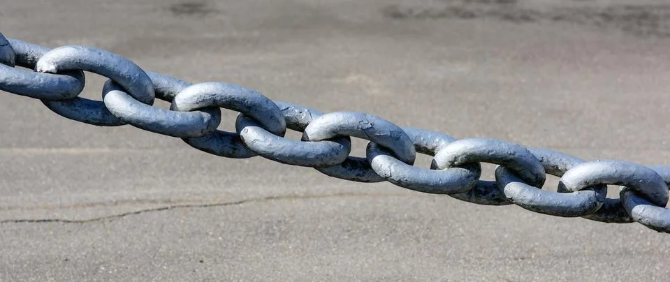 Powerful iron chain Fotos de archivo