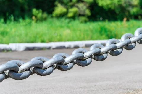 Powerful iron chain Fotos Stock