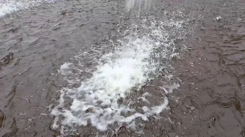 Powerful jet of water Stock Footage 76082618