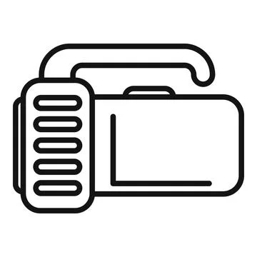 Powerful led flashlight beam lighting dark Stock Illustration