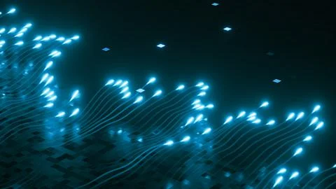 Powerful Light Trails VJ background. Stock Photos