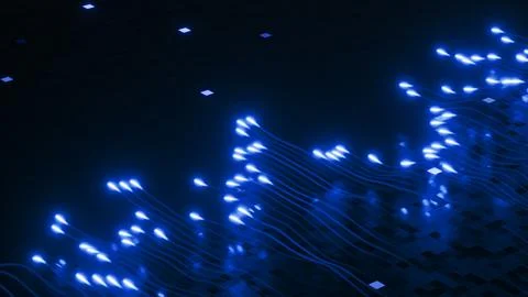 Powerful Light Trails VJ background. Stock Photos