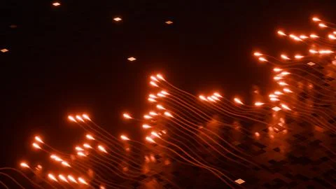 Powerful Light Trails VJ background. Stock Photos