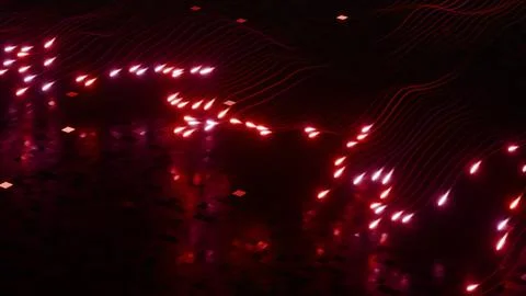 Powerful Light Trails VJ background. 库存照片