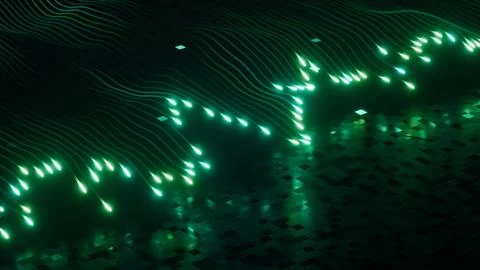Powerful Light Trails VJ background. Stock Photos