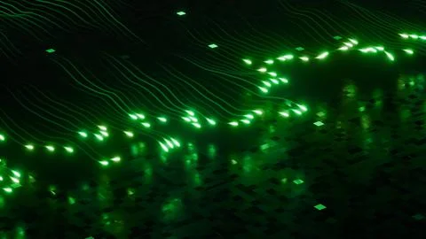 Powerful Light Trails VJ background. 库存照片