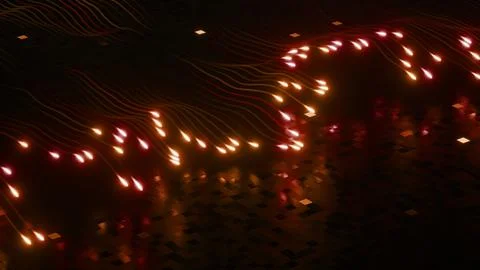 Powerful Light Trails VJ background. Stock Photos