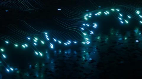 Powerful Light Trails VJ background. Stock Photos