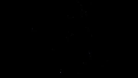 Powerful lightning storm striking dark night sky with intense electrical 库存影片 347442935