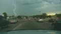 Powerful lightning strikes from a dashboard cam series 2 - 6 HD Footage