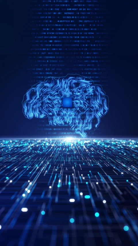Powerful mind futuristic tech and artificial intelligence, innovation and creati Stock Footage 341905809