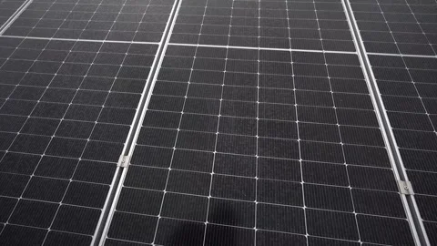 A powerful modular solar panel Video stock 321826268