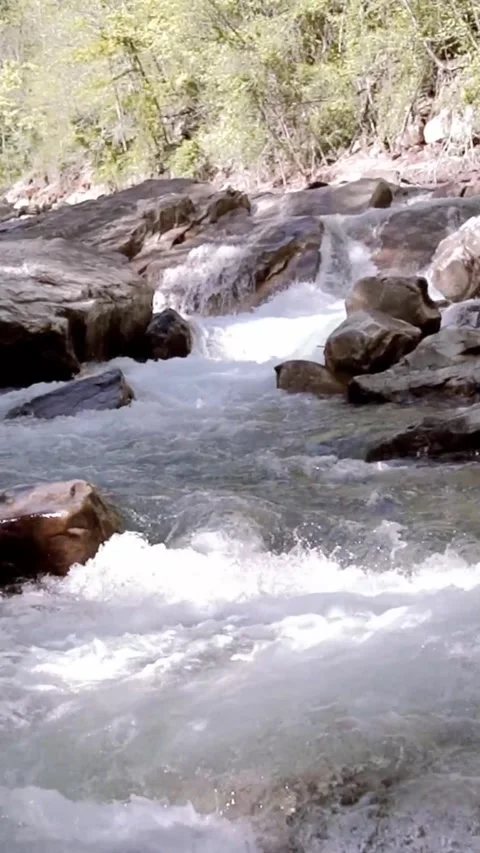 Powerful Mountain River Sounds for Deep Relaxation Stock Footage 274687669
