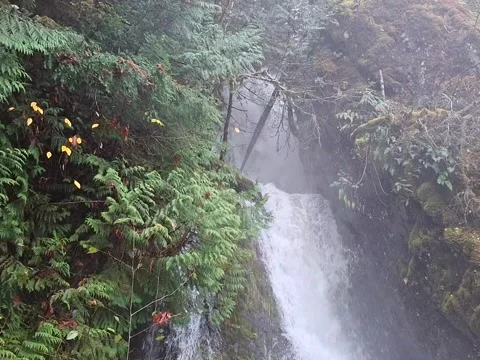 Powerful mountain waterfall. Video stock 292812014