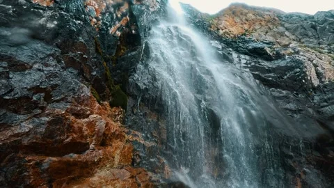 Powerful mountain waterfall 動画素材 317688930