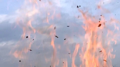 Powerful Natural Fire HD Pro Stock Footage 122495259