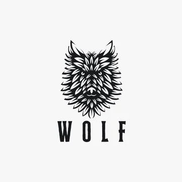 Powerful Nature head of wolf logo vector illustration Stock Illustration