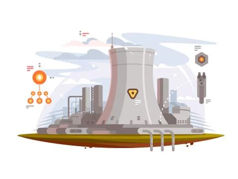 Powerful nuclear reactor Ilustración de archivo