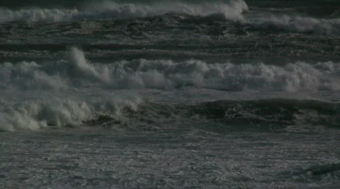 Powerful Ocean Surf Stock Footage 742712