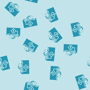 Powerful ocean swells glyph vector seamless pattern Stockillustratie
