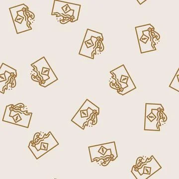 Powerful ocean swells line vector seamless pattern Illustrazione stock