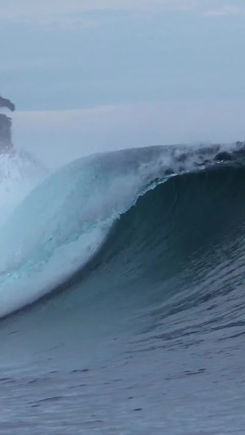 Powerful ocean wave at Indian Ocean.Vertical video Stock Footage 295771258