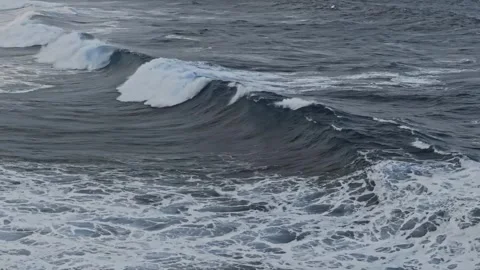 Powerful Ocean Waves and Surf on Hawaii Coastline 库存影片 347635328