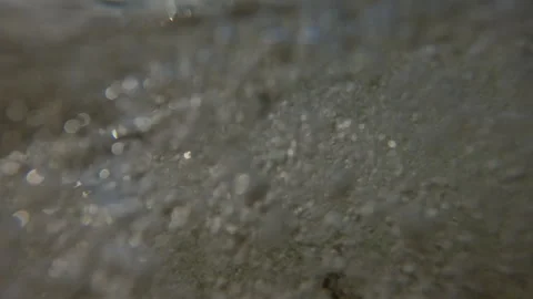 Powerful Ocean waves crashing onto a pebble beach, Underwater view, Split level, 스톡 동영상 344102702