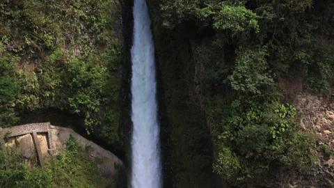 Powerful Pailon del Diablo Waterfall Cascading in Baos de Agua Santa, Tungu.. Stock Footage 278326909
